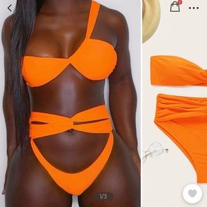 One strap orange bikini XL